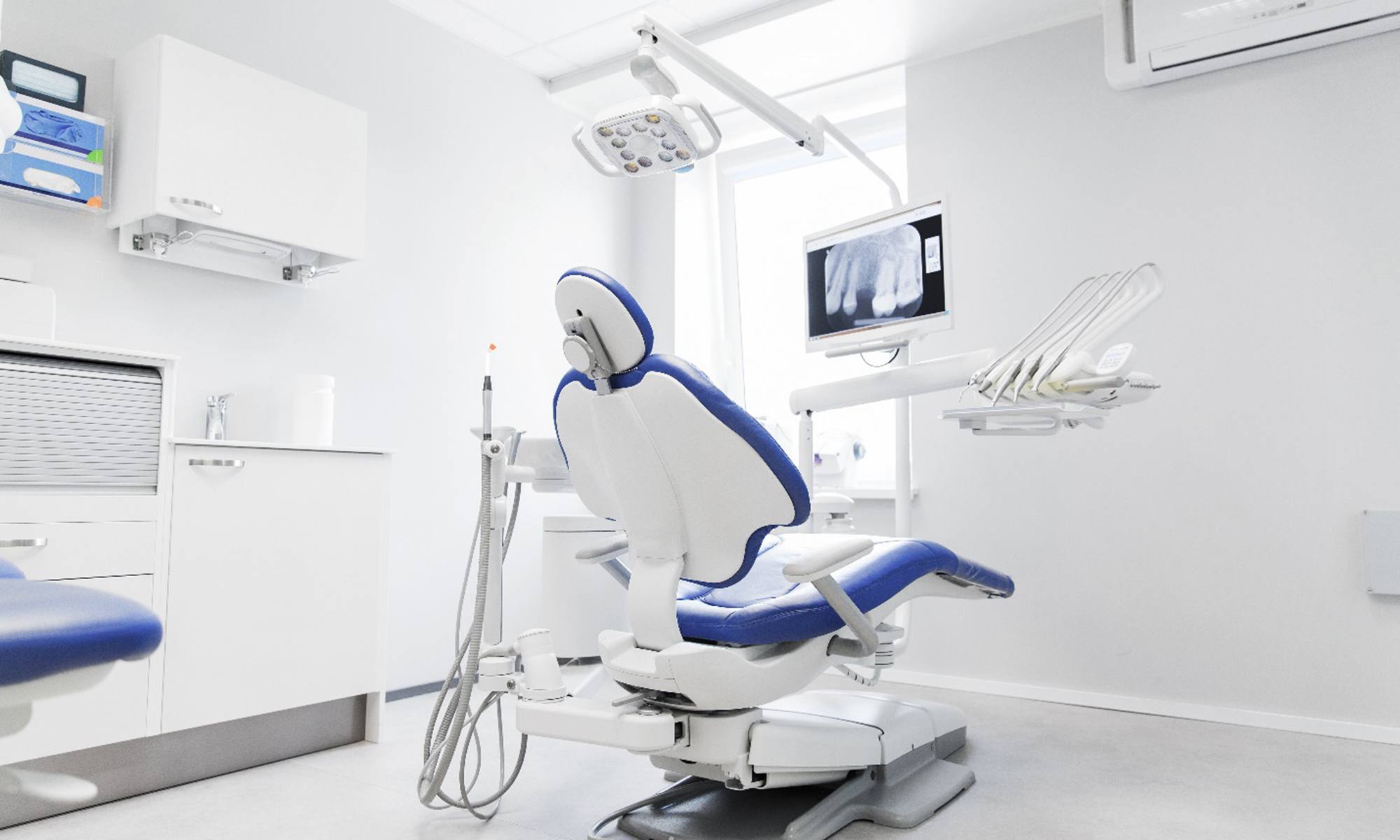 Dental chair in modern office