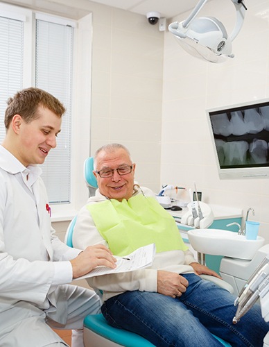 Man at the dentist