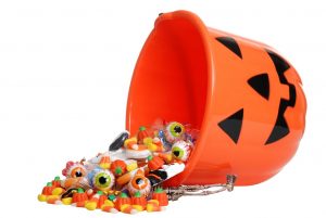 Halloween bucket and candy